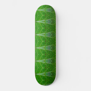 Skateboard Bronze & Feuille verte Ikat 18
