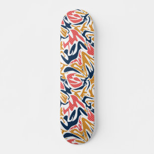 Skateboard Brosse moderne abstrait sans couture multicolore