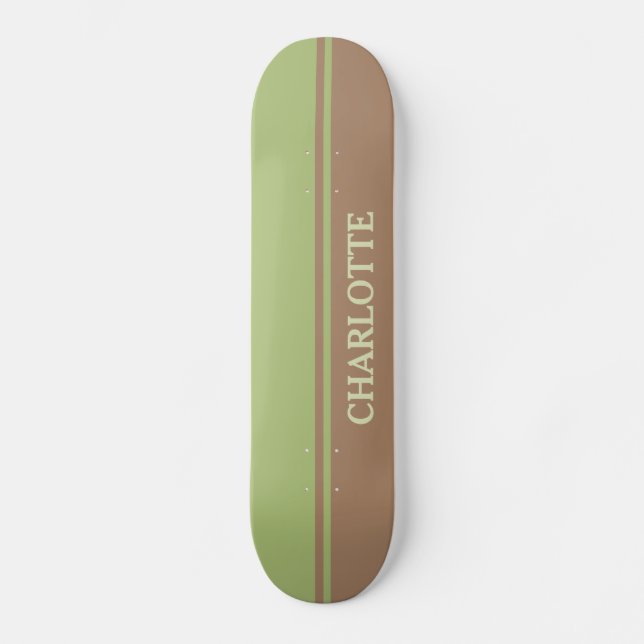 Skateboard Brown et vert (Recto)
