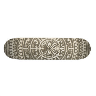 Skateboard Brown face Tribal polynésien