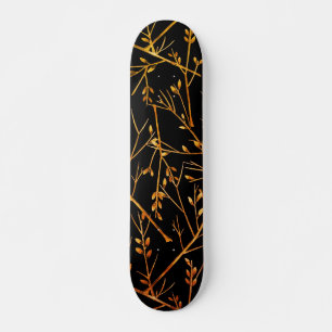 Skateboard Brûler Orange Twigs sur Noir