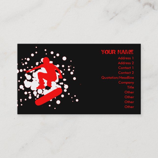 skateboard bubbles : 2-sided : business card (Front)