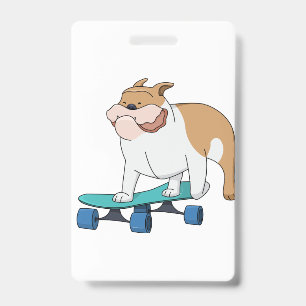 skateboard bulldog badge