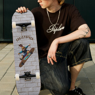 Skateboard Bunny Lapin Brick Nom du mur