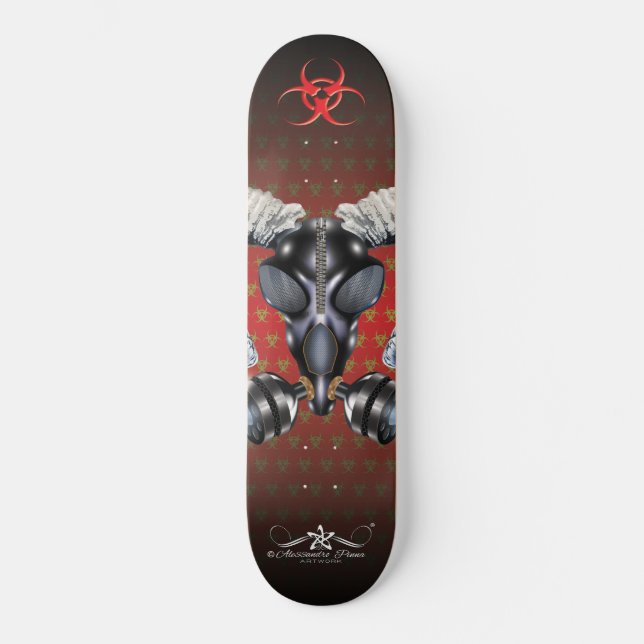 SKATEBOARD BW ! AVERTISSEMENT BIOHAZARD ! CRÂNE (Recto)