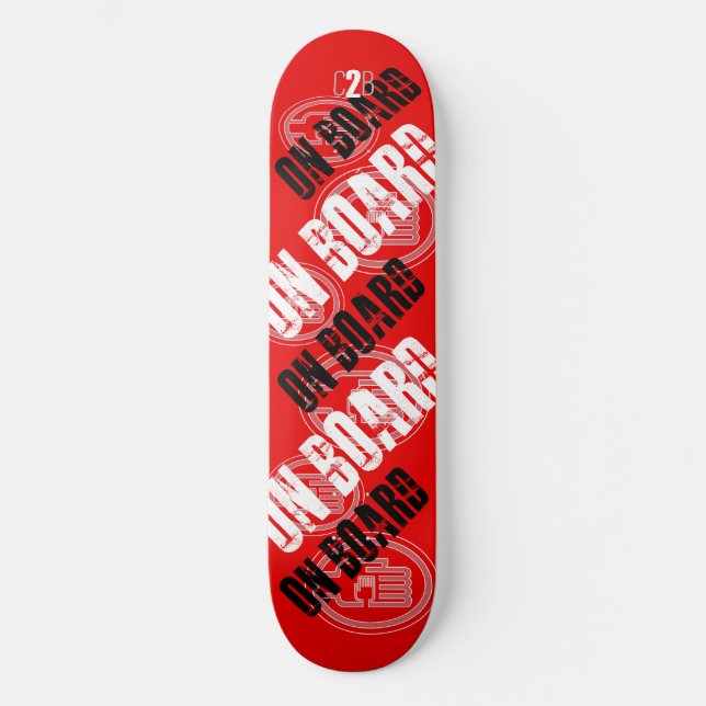 SKATEBOARD C2B : À BORD D'UN PONT ROUGE DE 8 1/2" (Recto)