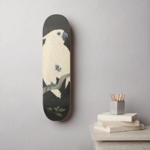 Skateboard Cacatoès japonais vintage de beaux-arts