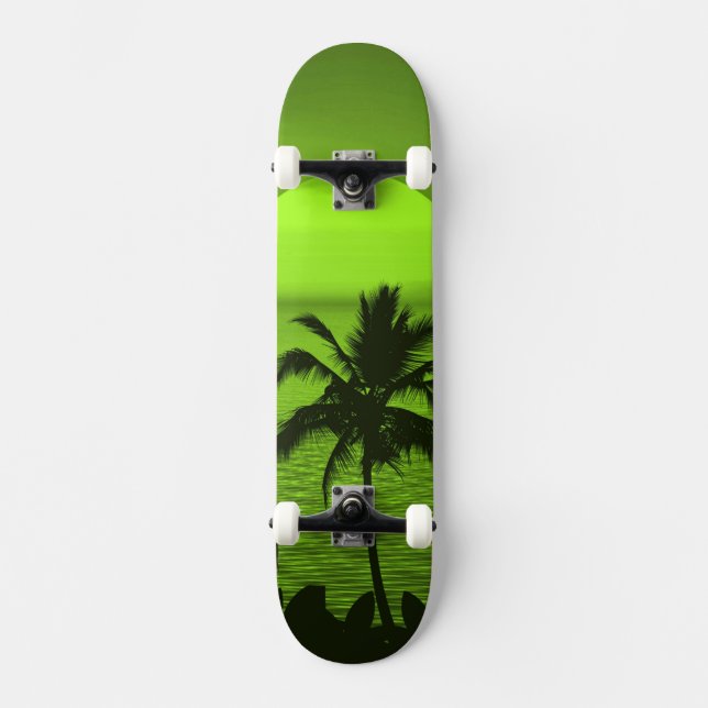 Skateboard Cadre de Sun Green Tropics Palm Beach (Recto)