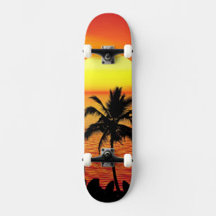 Skateboard Cadre Sun Red Tropics Palm Beach