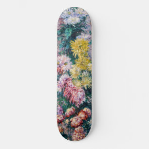 Skateboard Caillebotte - Chrysanthèmes blanc et jaune