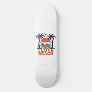 Skateboard Calme de plage hamac coucher de soleil