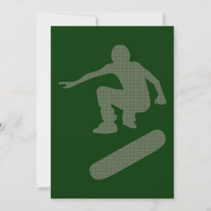 skateboard camo silhouette invitation