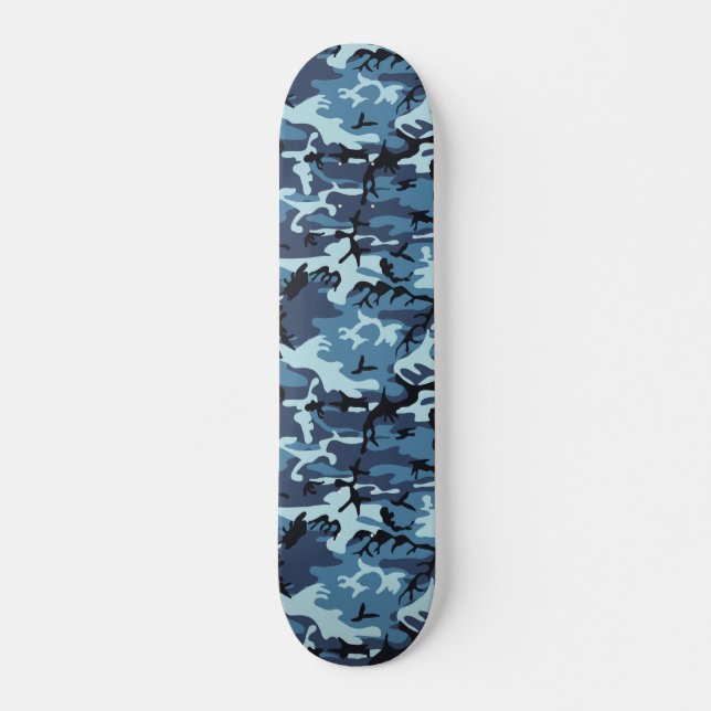 Skateboard Camouflage bleu (Devant)