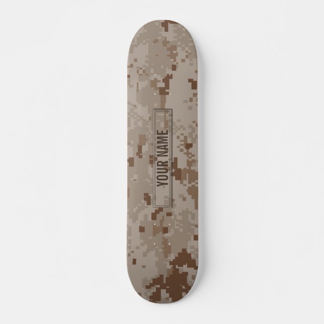 Skateboard Camouflage de désert de Digitals personnalisable (Devant)