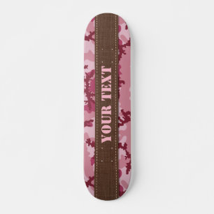 Skateboard Camouflage rose