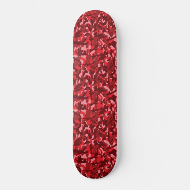 Skateboard Camouflage Saumon rouge (Recto)