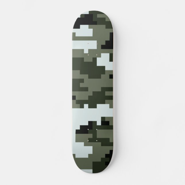 Skateboard Camouflage urbain numérique à 8 bits / Camo (Recto)