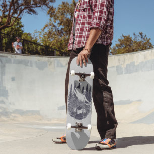 Skateboard Camping Tente Sunset Forêt Wolf Mountain