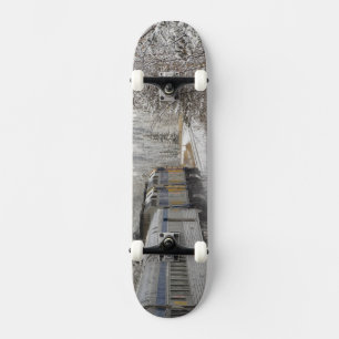Skateboard Canada, Alberta. Train des neiges de VIA Rail entr