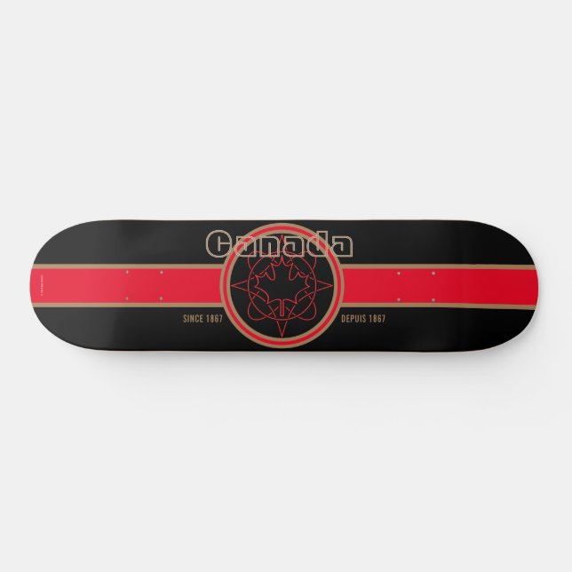 Skateboard Canada depuis 1867 (noir) (Horz)