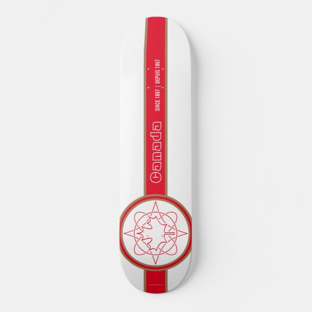 Skateboard Canada depuis 1867 Patinage blanc (Recto)