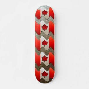 Skateboard Canada Flag-Chrome par Shirley Taylor