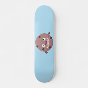 Skateboard Caricature de biscuit à puce en chocolat