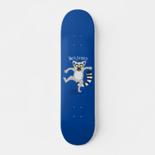 Skateboard Caricature de danse lémurienne en anneau mignon