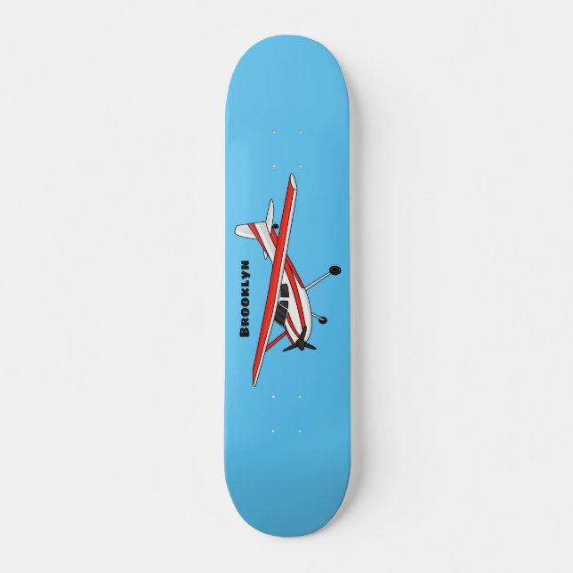 Skateboard Caricature de l'avion à train de vélo (Devant)