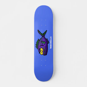 Skateboard Caricature de poisson de Piranha