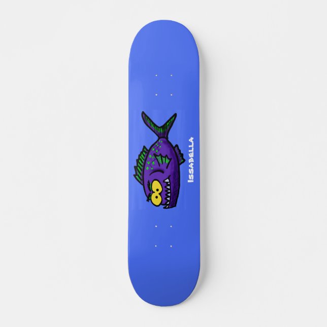 Skateboard Caricature de poisson de Piranha (Devant)