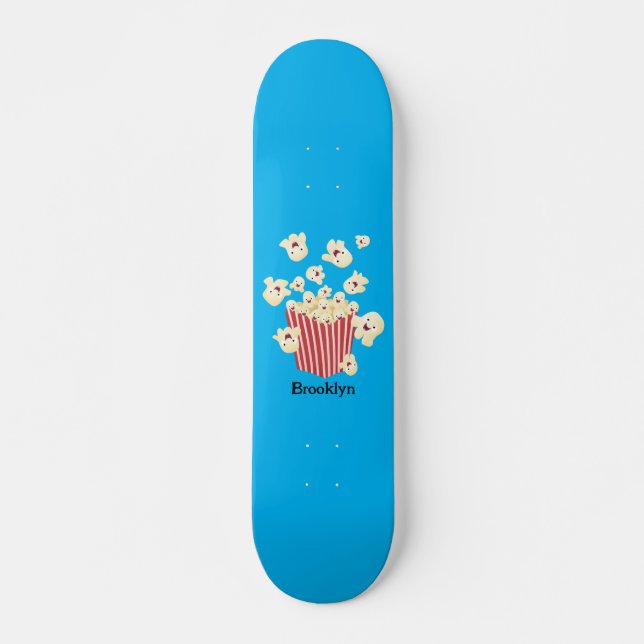 Skateboard Caricature de pop-corn drôles (Devant)