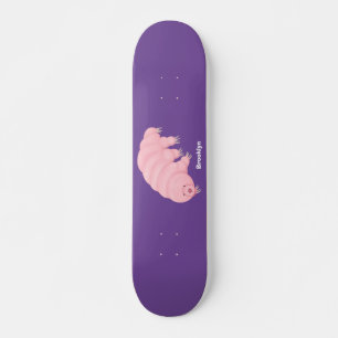 Skateboard Caricature d'ours d'eau tardigrade rose mignon