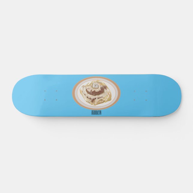Skateboard Caricature en rouleau de cannelle (Horz)