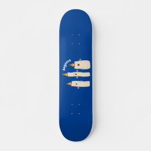 Skateboard Caricature en trois chandelles mignonnes