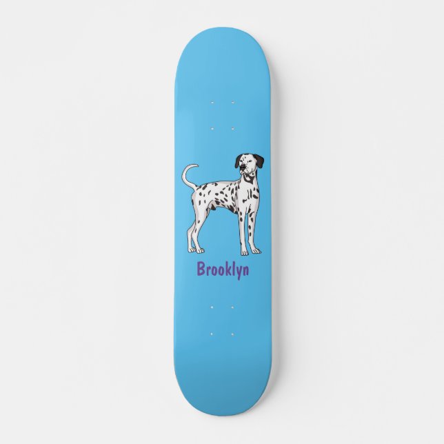 Skateboard Caricature pour chien dalmate (Devant)