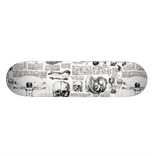 Skateboard Carnet à dessins de l'anatomie de da Vinci
