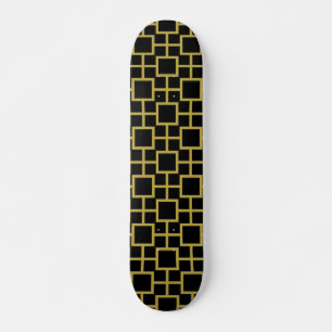 Skateboard Carré moderne Motif or