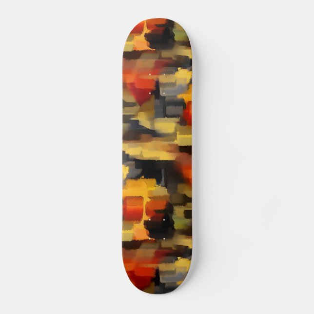 Skateboard Carrés de peinture Abstraite moderne (Recto)