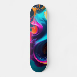 Skateboard Carte à roulettes de peinture Abstraite