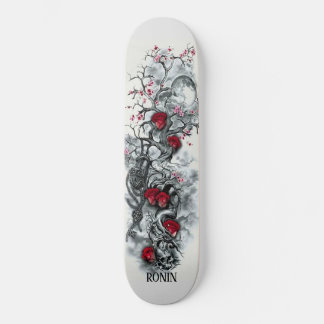 Skateboard Carte à roulettes japonais Rose Cerisier Fleur Lun
