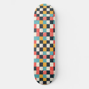 Skateboard Carte à roulettes unique Retro Y2K Checker Design