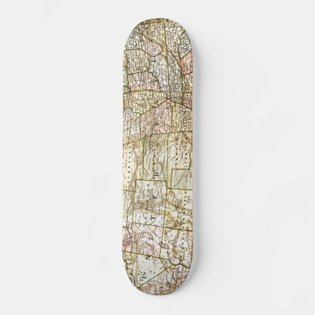 Skateboard Carte antique des États-Unis d'Amérique (Recto)