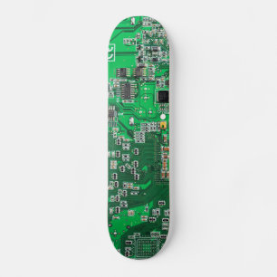 Skateboard Carte de circuit Geek d'ordinateur - vert