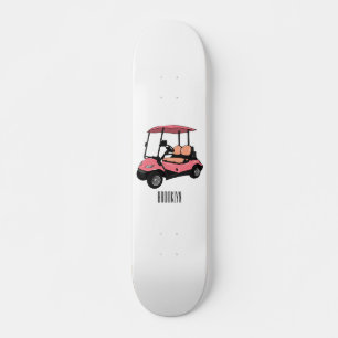 Skateboard Carte de golf / dessin animé en voiturette de golf