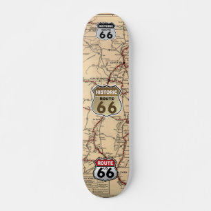 Skateboard Carte de la route historique 66 au Nouveau-Mexique