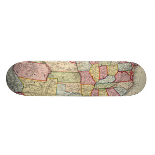 Skateboard Carte des Etats-Unis, et des territoires