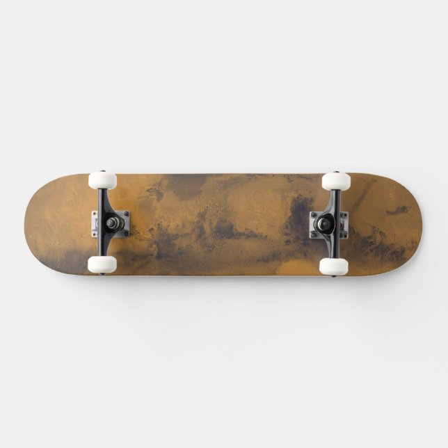 Skateboard Carte du Monde de Mars la Planète Rouge par Satell (Horz)