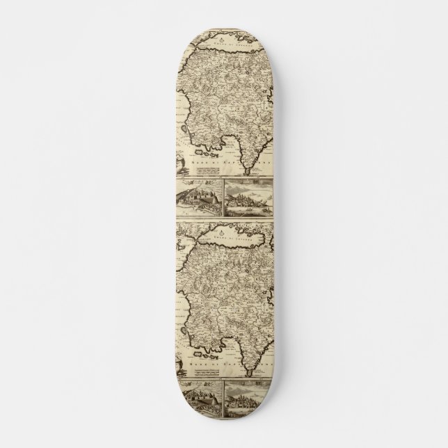 Skateboard Carte Grèce/Péloponnèse grecque 1688 (Devant)