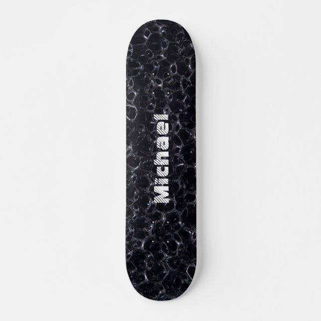 Skateboard Carte noire personnalisée (Devant)